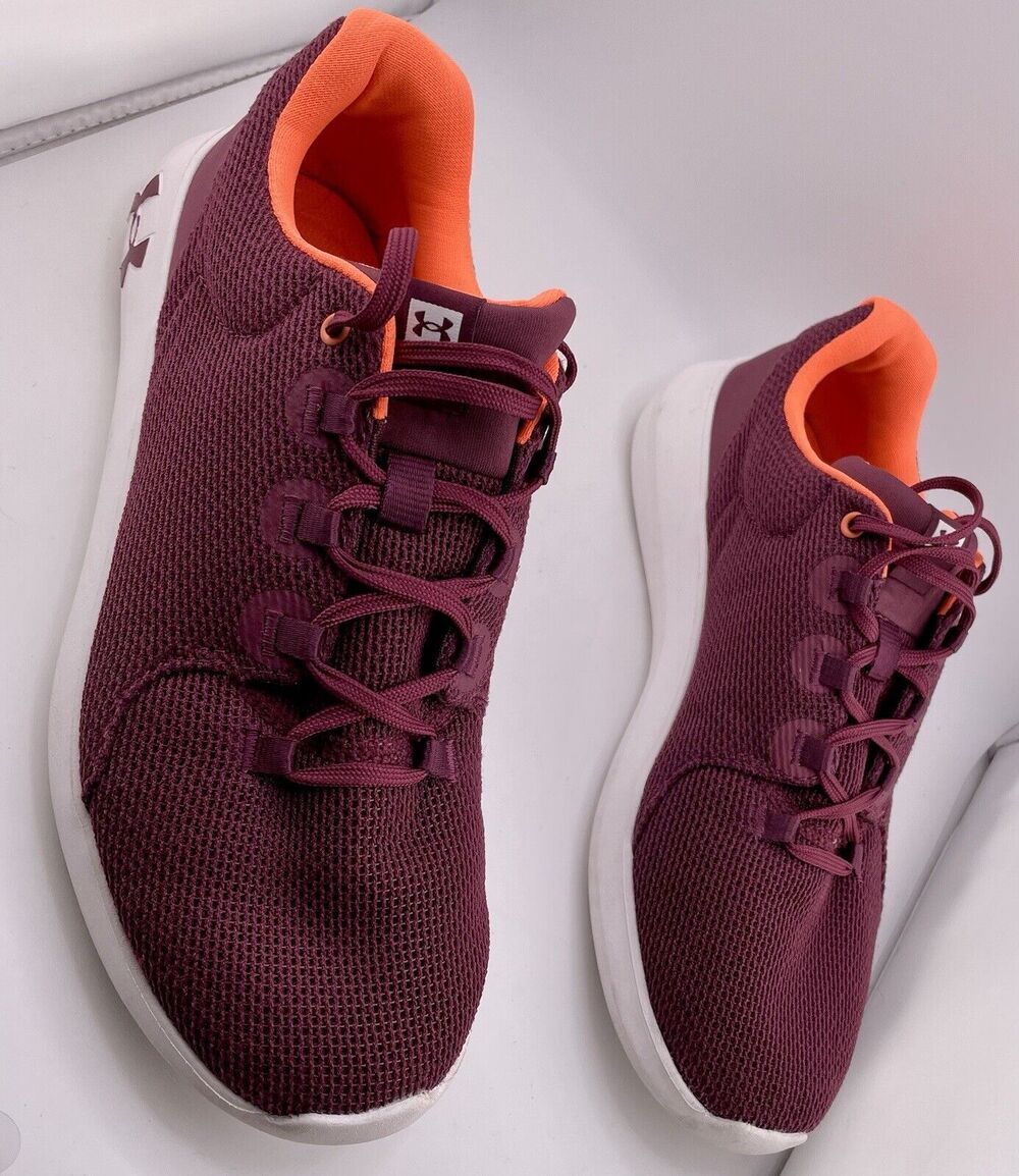 Under Armour Sneakers Women's Size 9.5 Purple Orange Ripple 2.0 Sportstyle Shoes